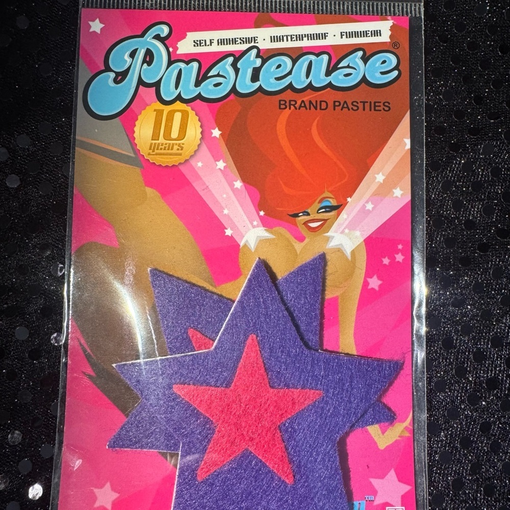 Pastease Purple and Pink Star nipple covers